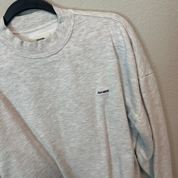 Joah Brown Classic Crew Pullover: Pearl Grey - One Size - Picture 4 of 6